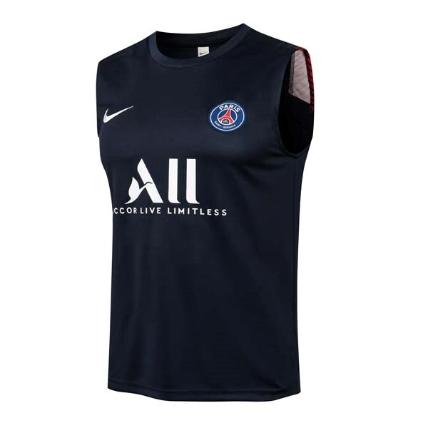 Trikot Paris Saint Germain Ärmellos 2022 Schwarz Günstige Fußballtrikots